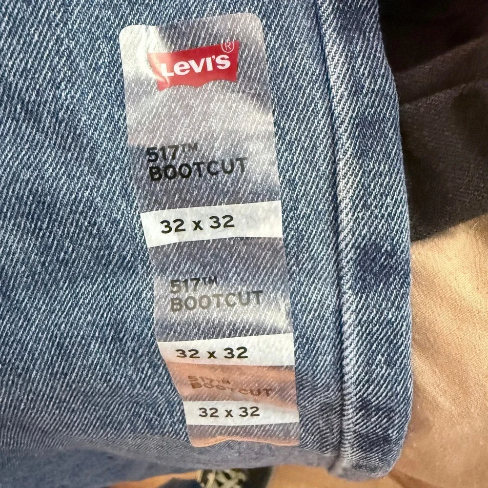 Levi's 517 Bootcut Jeans Mens 32x32 Blue Denim Western Cowboy Americana NWT